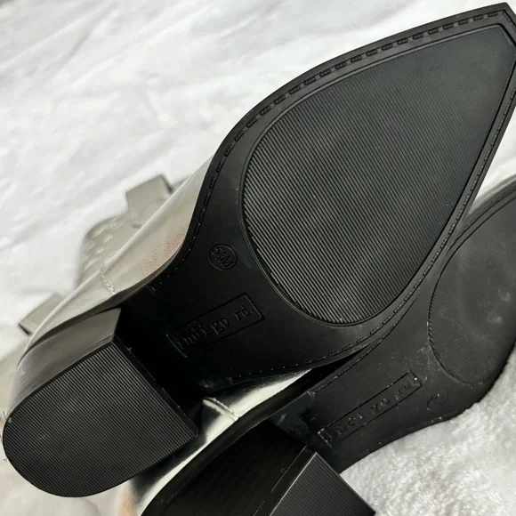 INDIGO RD Yoley Metallic Silver Mid-Calf Cowboy Boots--NEW--5.5 - Picture 10 of 13